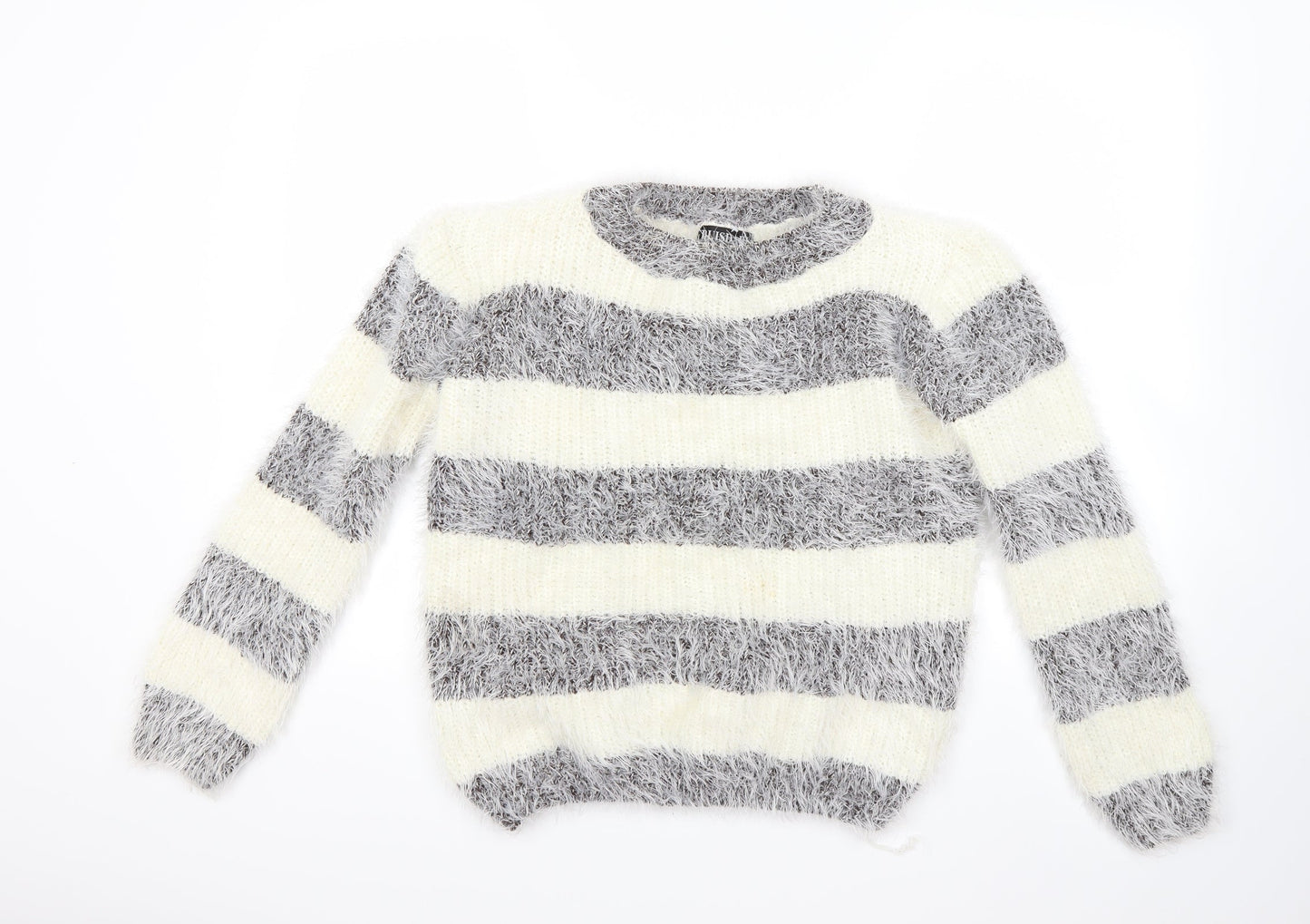 Buisdael Womens Ivory Striped  Pullover Jumper Size M