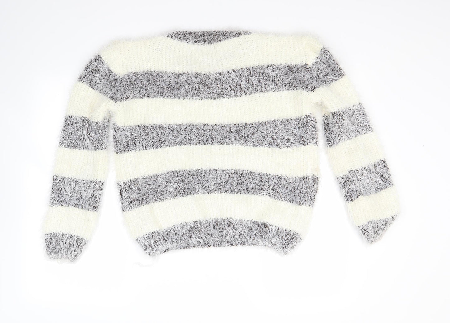 Buisdael Womens Ivory Striped  Pullover Jumper Size M