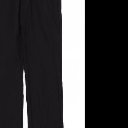 Brand and care label for Preworn women’s black trousers, size UK 12, 28-inch leg