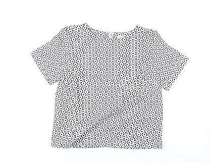 Additional front view of Miss Selfridge women’s grey basic t-shirt, size UK 8