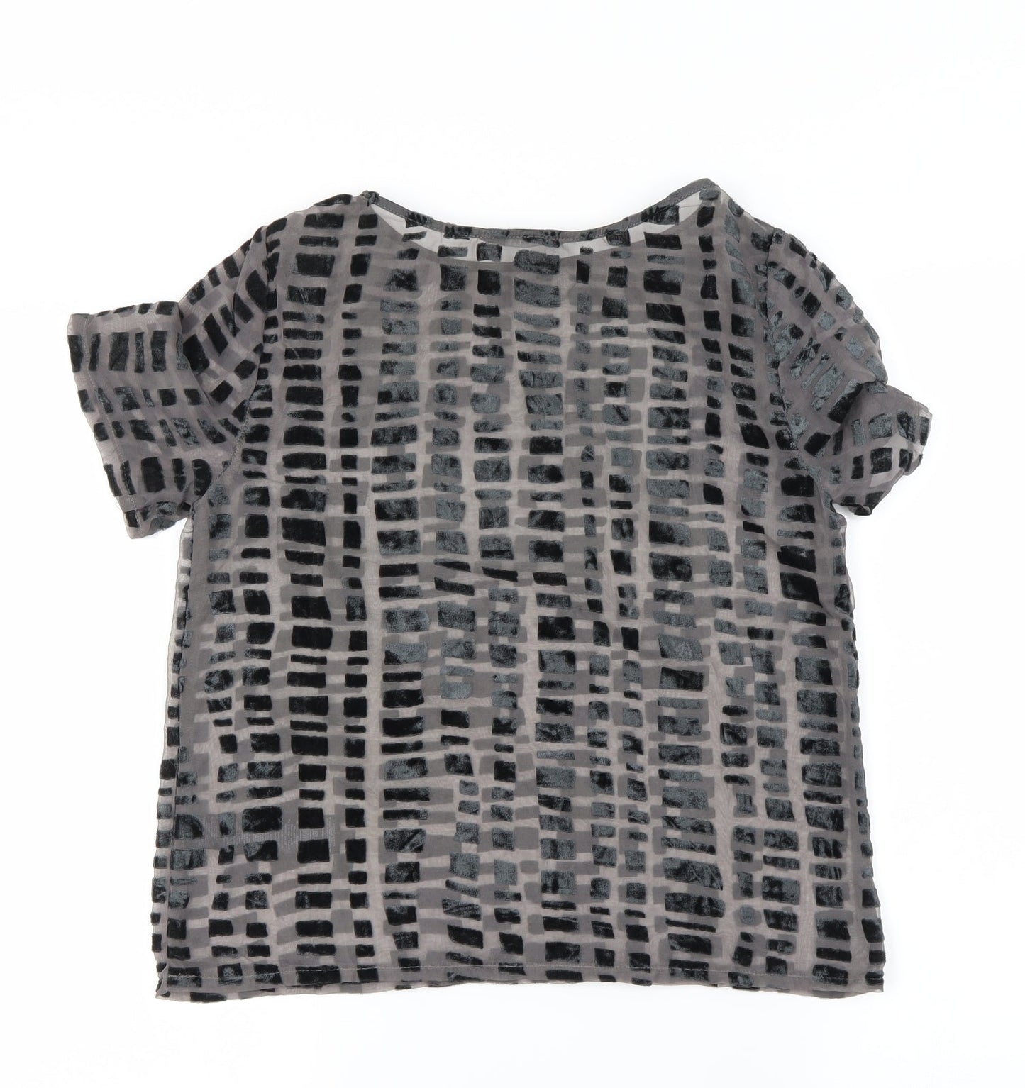 Dorothy Perkins Womens Grey Paisley  Basic Blouse Size 8