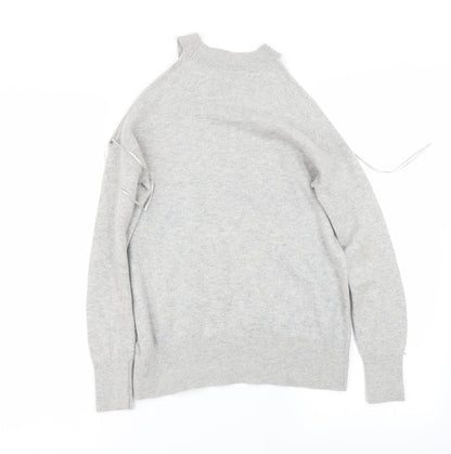 Back view of Topshop women’s grey jumper, size UK 8