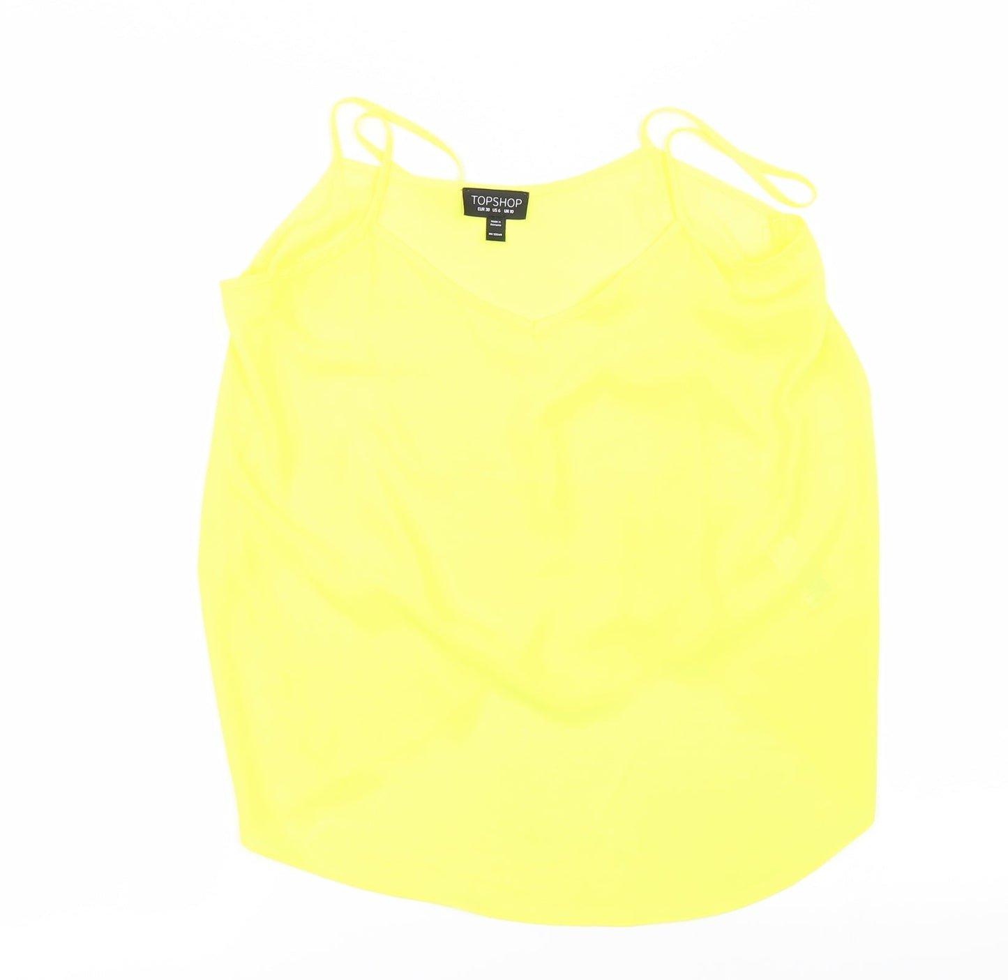 Topshop Womens Yellow   Basic Blouse Size 10