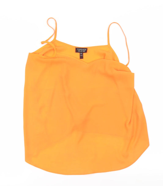 Topshop Womens Orange   Basic Blouse Size 10