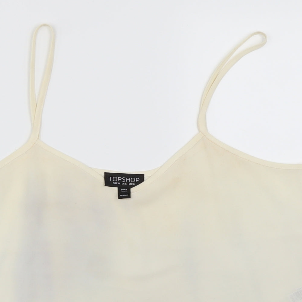 Topshop Womens Ivory   Basic Blouse Size 10