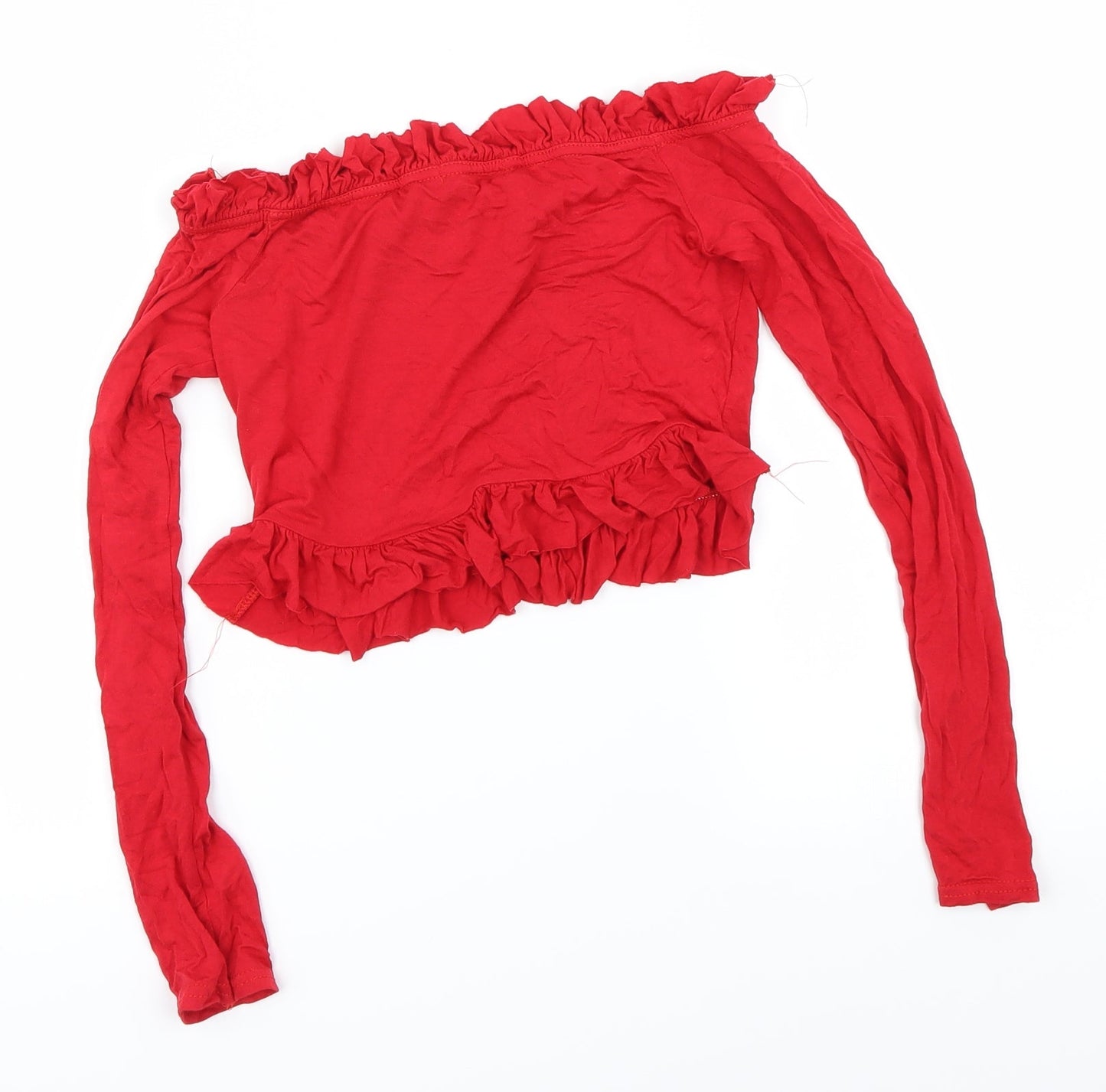 PRETTYLITTLETHING Womens Red   Basic Blouse Size 8