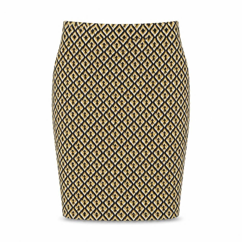 Primark Womens Yellow Check  A-Line Skirt Size 8