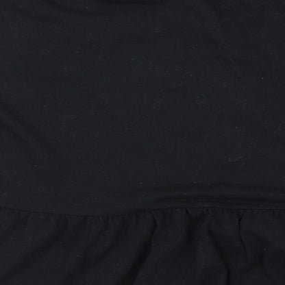 Brand and care label for Atmosphere women’s black basic t-shirt, size UK 10