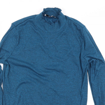 Close-up detail of Tu women’s blue jumper, size UK 12