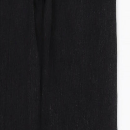 Brand and care label for George women’s black denim jegging jeans, size UK 8, 25-inch leg