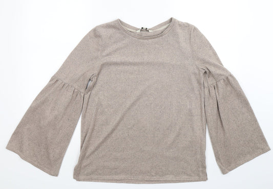 F&F Womens Beige  Knit Pullover Jumper Size 12