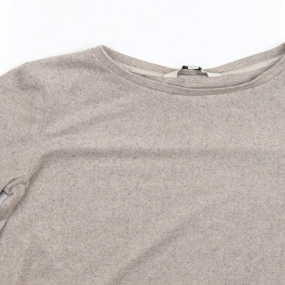 F&F Womens Beige  Knit Pullover Jumper Size 12