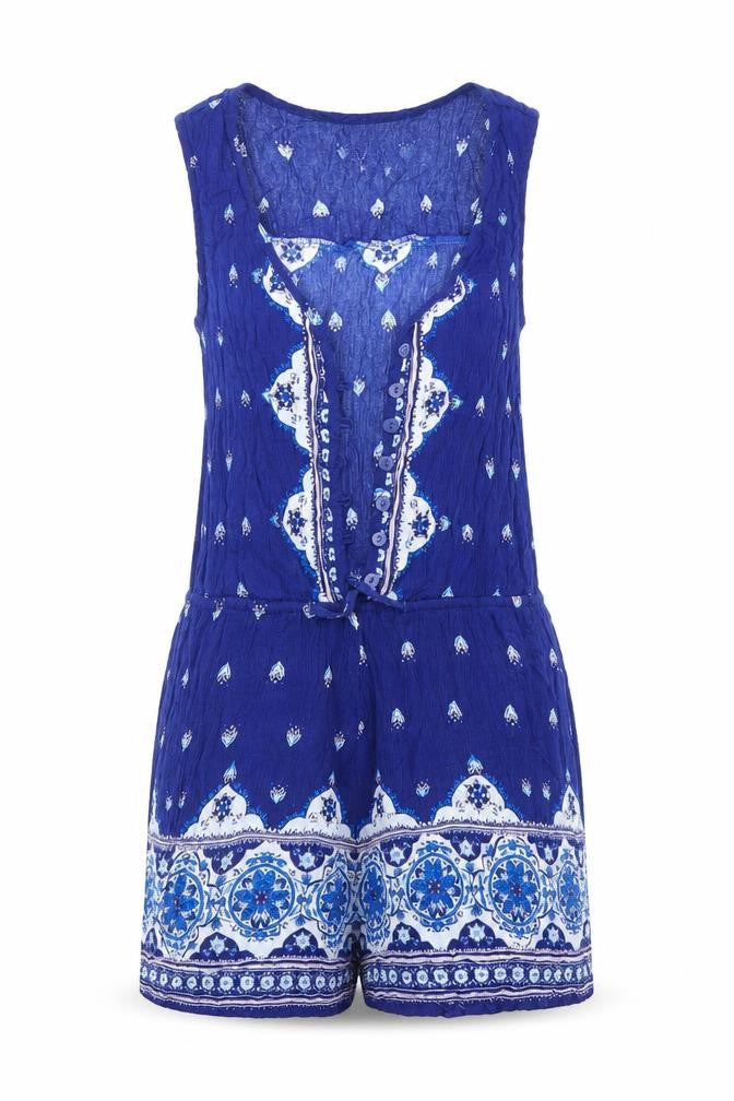 H&M Womens Blue   Playsuit One-Piece Size 4
