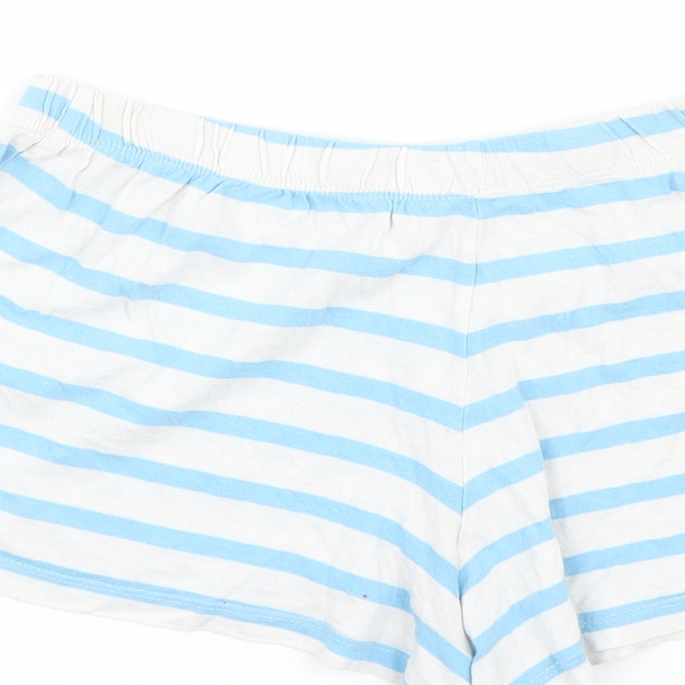 ASOS Womens Blue Striped  Sweat Shorts Size 8