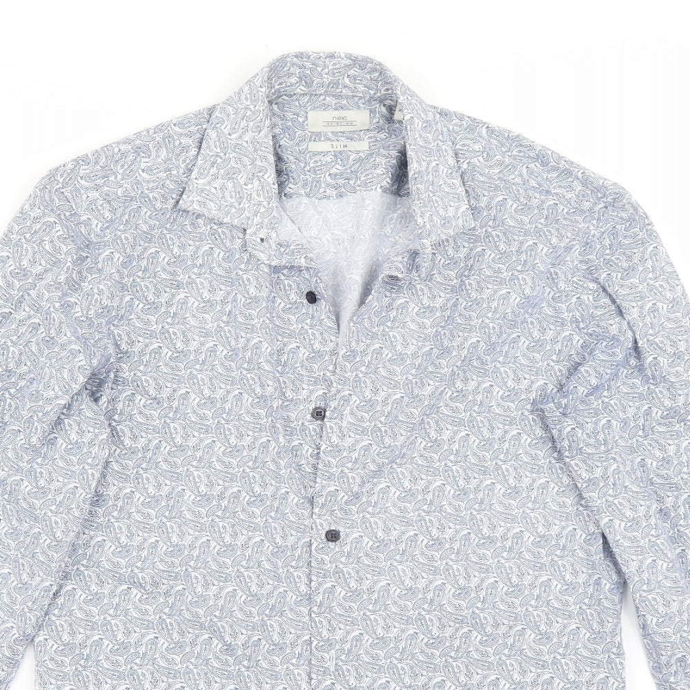 NEXT Mens White    Button-Up Size 14