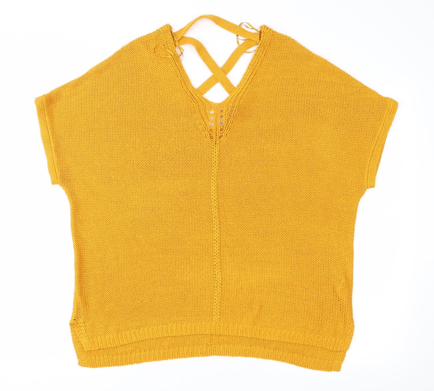 F&F Womens Orange  Knit Pullover Jumper Size 14