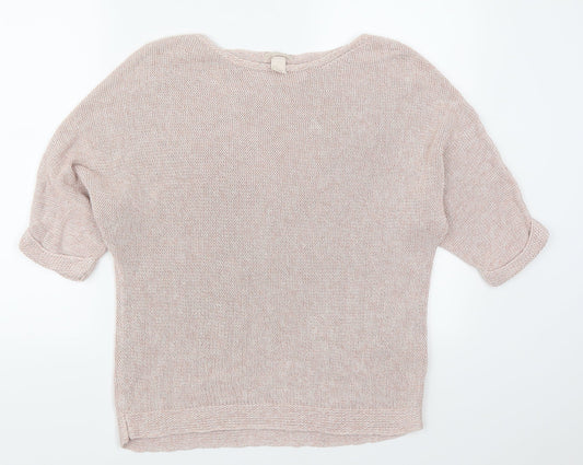 H&M Womens Pink   Pullover Jumper Size S