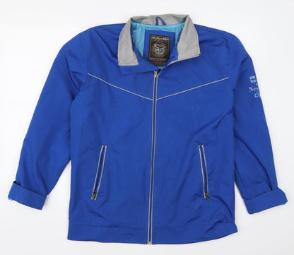 Additional front view of Atlas men’s blue jacket coat, size S