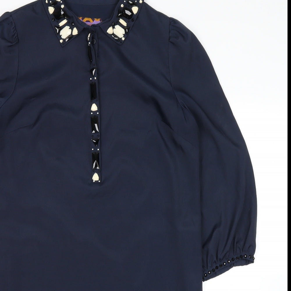 NEXT Womens Blue   Kimono Blouse Size 8