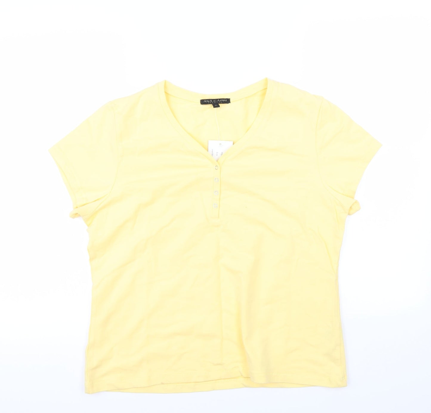Ana capri Womens Yellow   Basic Blouse Size XL