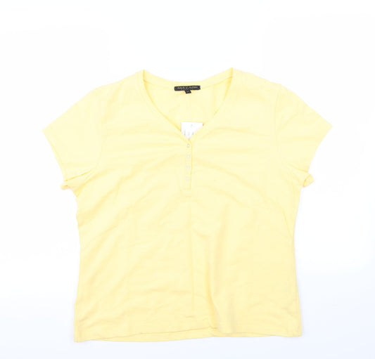 Ana capri Womens Yellow   Basic Blouse Size XL