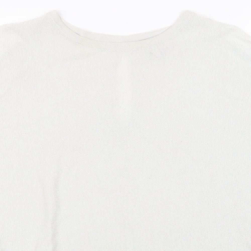 NEXT Womens Silver   Basic T-Shirt Size 8