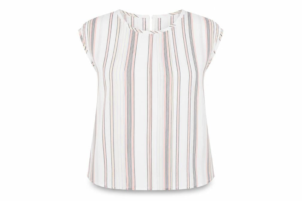 Primark Womens Silver Striped  Basic Blouse Size 14