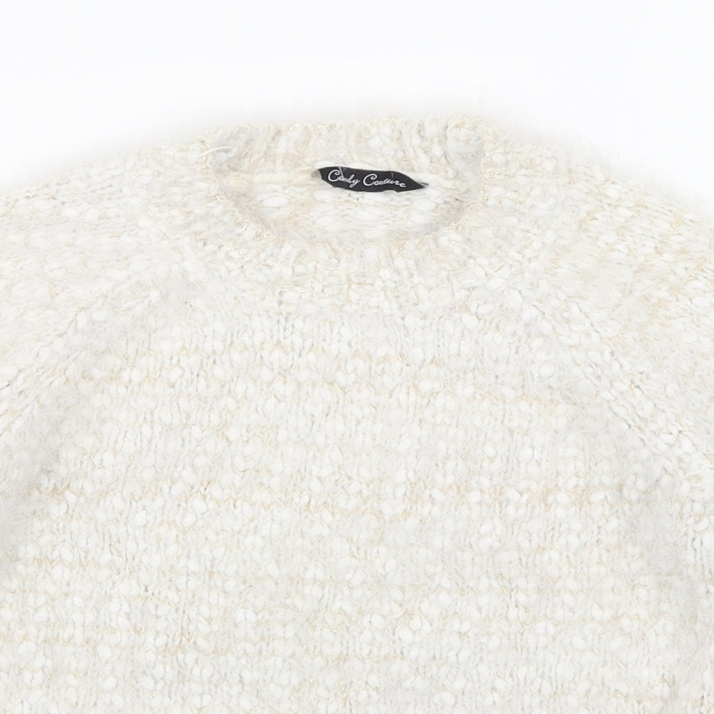 Candy Couture Girls Beige   Pullover Sweatshirt Size 9 Years