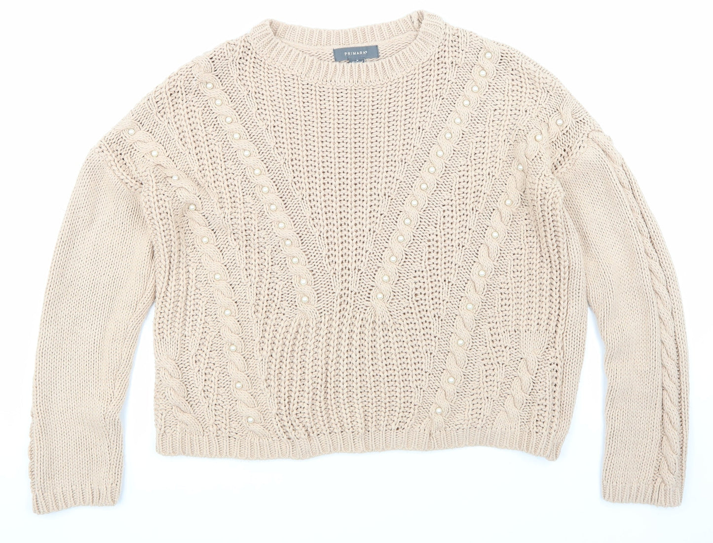 Primark Womens Beige   Pullover Sweatshirt Size 10