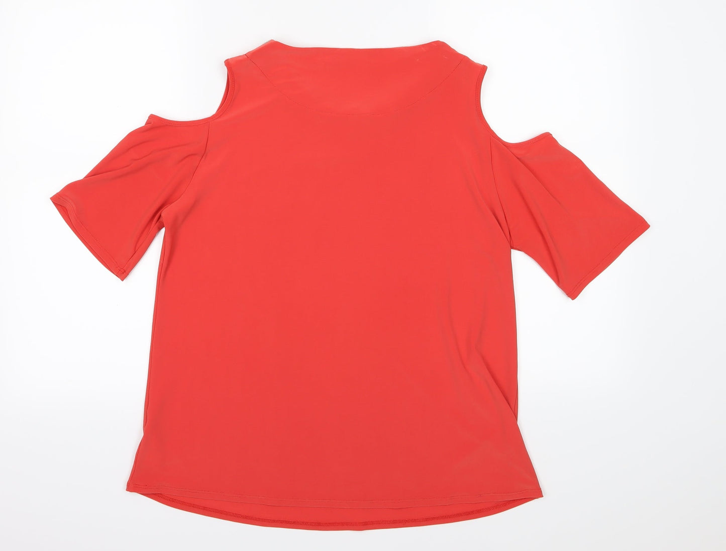 George Womens Red   Basic Blouse Size 14  - Cold Shoulder