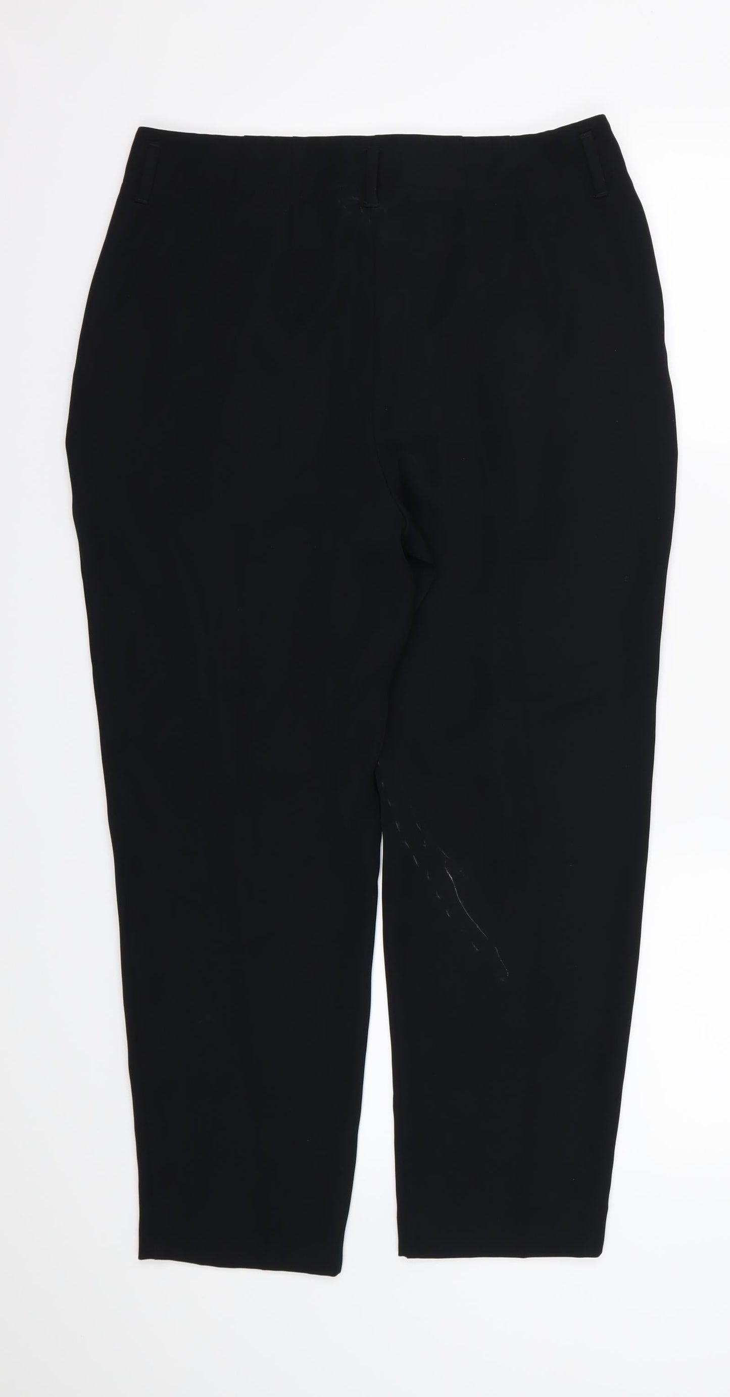 Marks and Spencer Womens Black  Rayon Trousers  Size 12 L27 in
