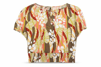 Front view of Skyes the limit women’s multicoloured floral basic blouse, size L