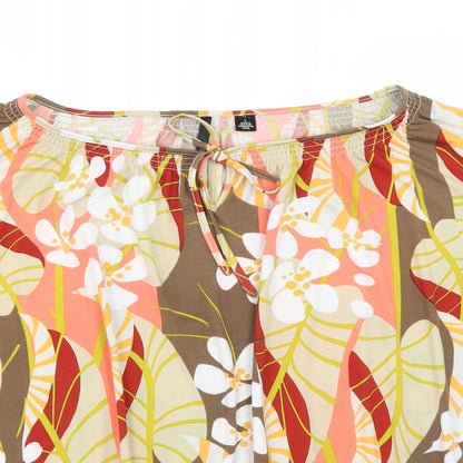 Close-up detail of Skyes the limit women’s multicoloured floral basic blouse, size L