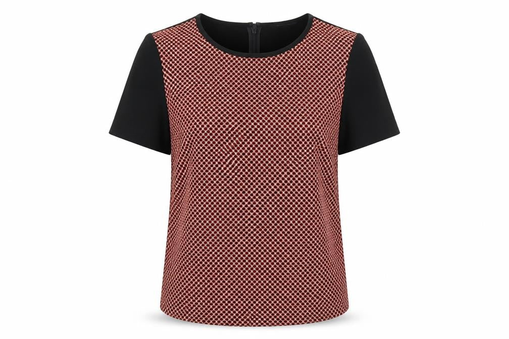 Marks & Spencer Womens Black Geometric  Basic Blouse Size 12