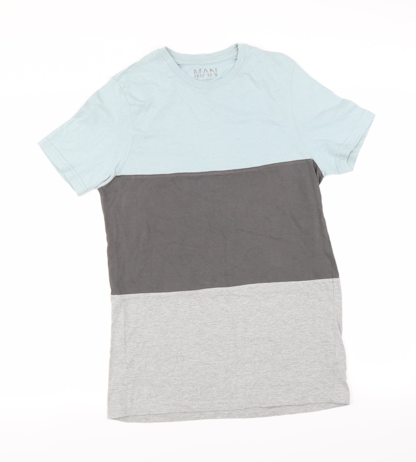 Boohoo Man Mens Grey    T-Shirt Size S