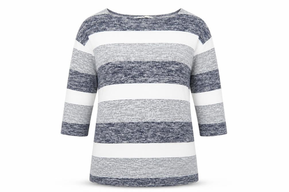Sainsburys Womens Blue Striped  Pullover Jumper Size 14