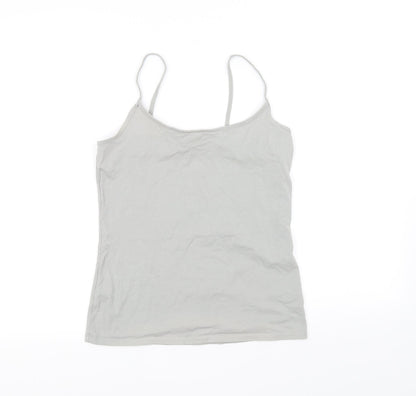 Additional front view of Next women’s grey basic tank, size UK 12