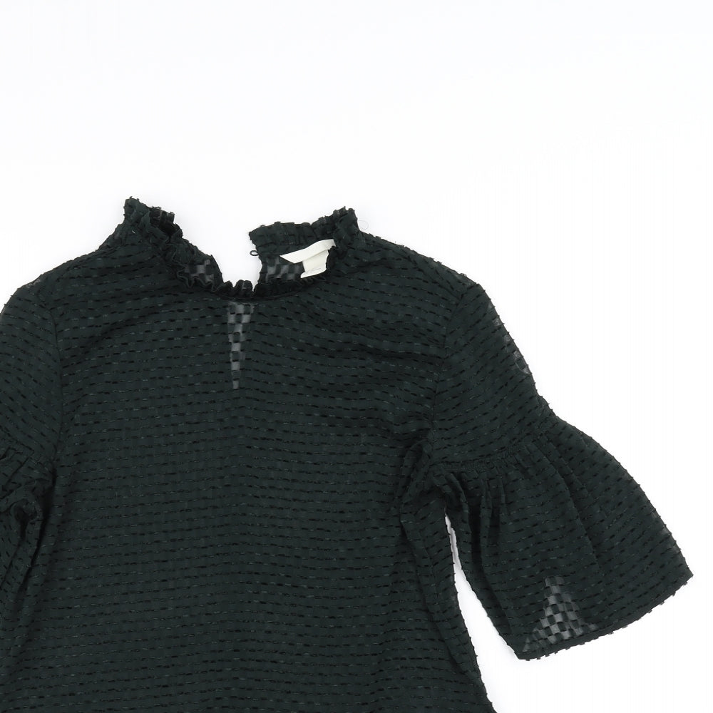 H&M Womens Black   Basic Blouse Size 6