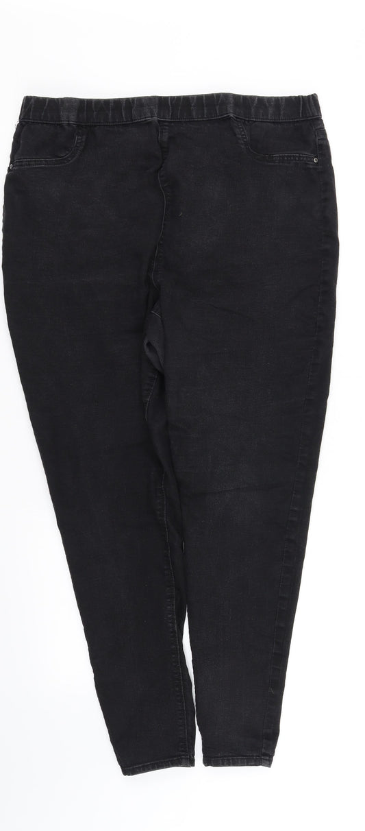 deniem Womens Blue   Jegging Trousers Size 18 L31 in