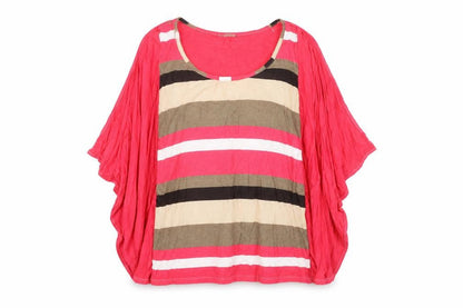Front view of Soon women’s red basic t-shirt, size UK 14