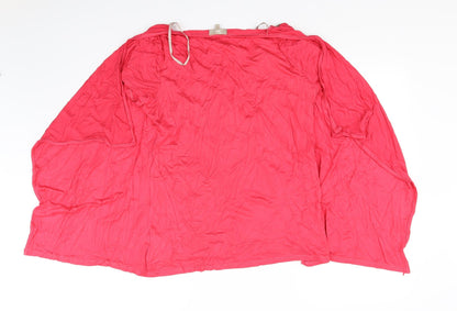Back view of Soon women’s red basic t-shirt, size UK 14