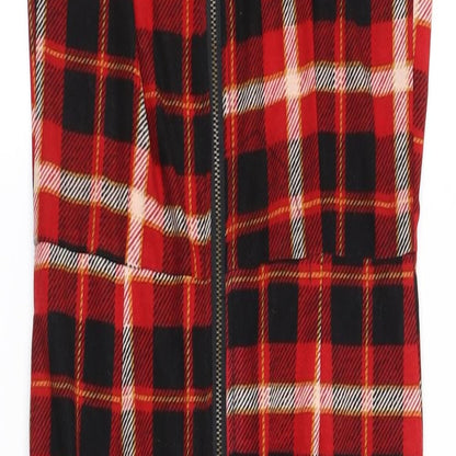 Preloved qed london Womens Orange Check  Fit & Flare  Size S - Label