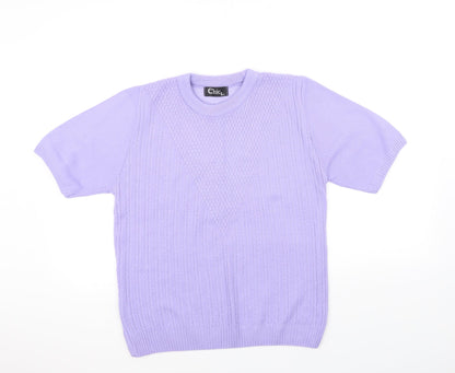 Additional front view of CHIC women’s purple jumper, size M
