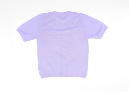 Back view of CHIC women’s purple jumper, size M