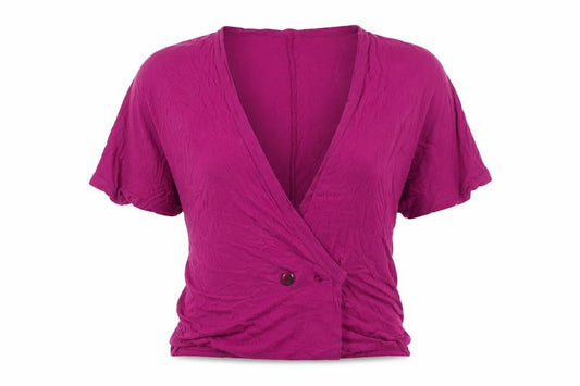 Front view of F&F women’s purple cardigan jumper, size UK 10
