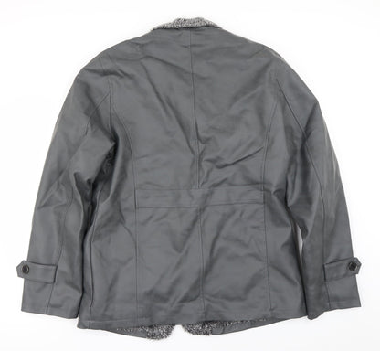 Back view of Preworn women’s grey jacket, size L