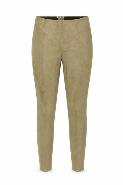 Front view of H&M women’s brown trousers, size L, 28-inch leg