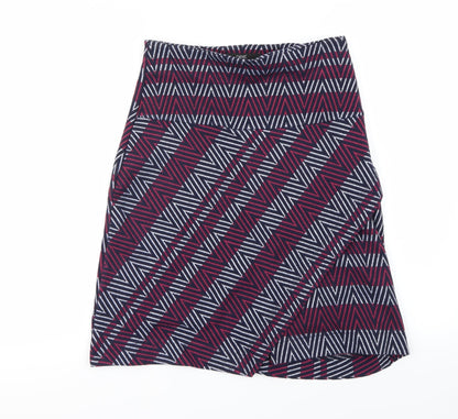 Additional front view of Next women’s purple a-line skirt, size UK 6