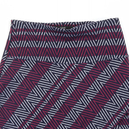 Close-up detail of Next women’s purple a-line skirt, size UK 6