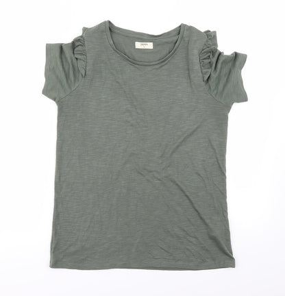 Additional front view of Papaya women’s green basic t-shirt, size UK 10
